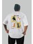 Cat Club Arka Baskılı Oversize T-Shirt Erkek Kadın %100 Pamuk Bisiklet Yaka Tişort 1