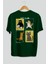 Cat Club Arka Baskılı Oversize T-Shirt Erkek Kadın %100 Pamuk Bisiklet Yaka Tişort 2