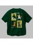 Cat Club Arka Baskılı Oversize T-Shirt Erkek Kadın %100 Pamuk Bisiklet Yaka Tişort 3