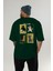 Cat Club Arka Baskılı Oversize T-Shirt Erkek Kadın %100 Pamuk Bisiklet Yaka Tişort 5