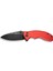 Cybrix Thumb Stud & Flipper & Button Lock Knife Red Aluminum Handle Çakı 1