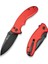 Cybrix Thumb Stud & Flipper & Button Lock Knife Red Aluminum Handle Çakı 2