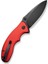 Cybrix Thumb Stud & Flipper & Button Lock Knife Red Aluminum Handle Çakı 3