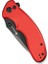 Cybrix Thumb Stud & Flipper & Button Lock Knife Red Aluminum Handle Çakı 5