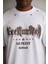 Unisex Kuşgözü Detaylı Baskılı Oversize T-Shirt - Beyaz 1