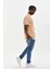 Unisex Baskılı Oversize T-Shirt - Bej 3