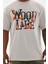 Unisex Baskılı Oversize T-Shirt - Gri 3
