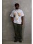 Unisex Baskılı Oversize T-Shirt - Beyaz 3