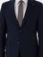 Erkek Lacivert Slim Fit Düz Yün Takım Elbise 50306130-VR033 7