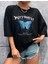 Unisex Baskılı Oversize T-Shirt - Siyah 1