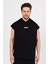 Erkek Sıfır Kol Kapüşonlu T-Shirt Oversize 1