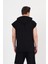 Erkek Sıfır Kol Kapüşonlu T-Shirt Oversize 4