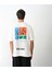 Unisex Bisiklet Yaka Baskılı Oversize T-Shirt - Beyaz 5