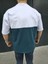 Unisex Torba Cep Detaylı Parçalı T-Shirt - Lacivert 4