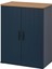 Skruvby Büfe 70 x 90 cm Mavi Siyah 2 Kapaklı Raflı Dolap 1