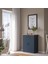 Skruvby Büfe 70 x 90 cm Mavi Siyah 2 Kapaklı Raflı Dolap 6