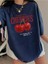 Red Cherries Baskılı Oversize Kadın/erkek Unisex Tshirt 1