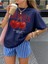Red Cherries Baskılı Oversize Kadın/erkek Unisex Tshirt 2