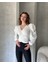V Yaka Drape Detaylı Crep Bluz 2