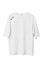 Unisex Bisiklet Yaka Baskılı Oversize T-Shirt - Beyaz 1