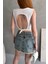 Sırtı Kemer Detaylı Kaşkorse Crop Bluz 5