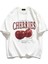 Red Cherries Baskılı Oversize Kadın/erkek Unisex Tshirt 1