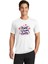 Unisex Bisiklet Yaka Baskılı Oversize T-Shirt - Beyaz 1