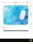 Mavi Renkli Desenli Ergonomik Mouse Pad - 23 cm x 19 cm - Kaydırmaz Taban Ev ve Ofis Kullanımı Için Ideal Fare Altlığı Mousepad 6