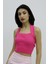 Boyun Geçirmeli Triko Büstiyer Fuşya - P-019915 2
