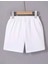 Kadın Beli Lastikli Mini Düz Şort - Beyaz 2