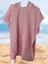 4 Kat Organik Müslin Kapşonlu Kadın Panço Bornoz Deniz Plaj Havuz Havlu Pembe Tek Beden 1