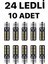T10 LED 24 Ledli Metal Ultra Beyaz Park Plaka Tavan Ampulü 10 Adet 1