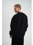 Uzun Kol Bisiklet Yaka Basic Sweatshirt - Siyah 5