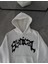 Üç Iplik Kapüşonlu Baskılı Oversize Sweatshirt- Beyaz 1