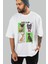 Dog Club Ön Baskılı Oversize T-Shirt Erkek Kadın %100 Pamuk Bisiklet Yaka Tişort 7