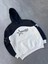 Parçalı Nakış Işlemelı Kapüşonlu Sweatshirt - Siyah 3