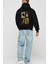 Cat Club Arka Baskılı Hoodie Oversize Kapüşonlu Sweatshirt Erkek Kadın 4