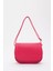 Fuşya SHK93 Suni Deri 2 Bölmeli Ayarlanabilir Askılı Kol ve Omuz Çantası 1