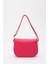 Fuşya SHK93 Suni Deri 2 Bölmeli Ayarlanabilir Askılı Kol ve Omuz Çantası 4