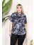 Bebe Yaka Püskül Detaylı Bluz- Desenli 2