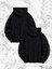 Örümcek Baskılı Sevgili Çift Kombini Kapüşonlu Sweatshirt & Hodie - Siyah 2