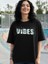 Kadın Baskılı Oversize T-Shirt - Siyah 3