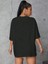 Kadın Baskılı Oversize T-Shirt - Siyah 2