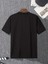 20/1 Penye Compack I Trıed To Warn You. Baskılı Oversize Bisiklet Yaka T-Shirt - Siyah 4