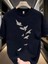 20/1 Penye Compack Özgür Kuşlar Baskılı Baskılı Oversize Bisiklet Yaka T-Shirt - Beyaz 1