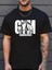Sporda Günlük Hayata Giyilebilir Gym Baskılı Oversize Bisiklet Yaka Erkek T-Shirt - Siyah 1