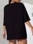 20/1 Penye Compack Classical Baskılı Siyah Oversize Tişort - Siyah 4