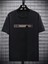 20/1 Penye Compack Futre Baskılı Oversize Kısa Kol Bisiklet Yaka T-Shirt - Siyah 1