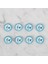 Petrol Mavi 8 Li Balık Düğme - 577 2