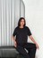 Osy Modal Yumuşak Dokulu Kumaş Bisiklet Yaka T-Shirt Bol Paça Pantalon Ikili Takım -Siyah 4